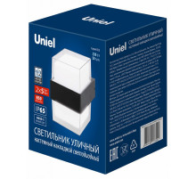 Уличный настенный светильник Uniel ULU-P26B-2x5W/4000K IP65 BLACK UL-00010518