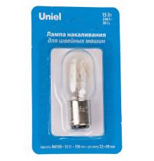 Лампа накаливания Uniel IL-F22-CL-15/BA15D UL-00010984