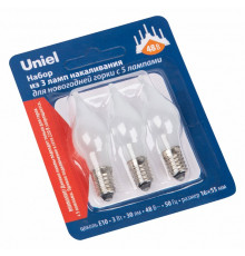 Лампа накаливания Uniel IL-CW16-FR-03/E10/48V SET3 BLISTER UL-00010988