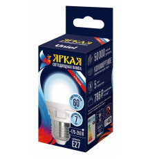 Лампа светодиодная Uniel LED-G45 7W/6500K/E27/FR PLP01WH UL-00011017