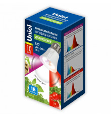 Лампа для растений Uniel LED-A60-10W/SPM3/E27/CL PLP35WH MULTIPLANT UL-00011438