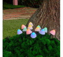 Садовый светильник на солнечной батарее Uniel USL-S-830/PM020 MULTICOLOR MUSHROOMS SET12 UL-00011676