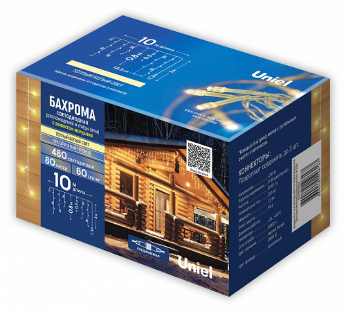 Гирлянда Бахрома Uniel ULD-B10008-480/TTK WARM WHITE IP44 UL-00012068 Гирлянда Бахрома Uniel ULD-B10008-480/TTK WARM WHITE IP44 UL-00012068