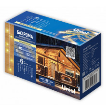 Гирлянда Бахрома Uniel ULD-B10006-248/TTK AMBER-WARMWHITE IP44 UL-00012070