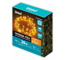 Гирлянда Роса Uniel ULD-S2000-200/DTA AMBER IP20 DEW UL-00012077