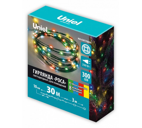 Гирлянда Роса Uniel ULD-S3000-300/DGA MULTI IP20 DEW UL-00012084 Гирлянда Роса Uniel ULD-S3000-300/DGA MULTI IP20 DEW UL-00012084