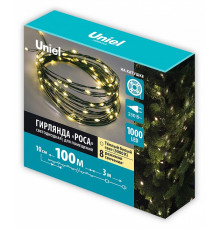 Гирлянда Роса Uniel ULD-S10000-1000/DGA WARM WHITE IP20 DEW UL-00012089