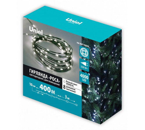 Гирлянда Роса Uniel ULD-S40000-4000/DGA WHITE IP20 DEW UL-00012093 Гирлянда Роса Uniel ULD-S40000-4000/DGA WHITE IP20 DEW UL-00012093