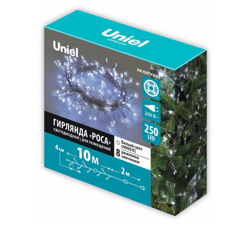 Гирлянда Роса Uniel ULD-S1000-250/DTA WHITE IP20 DEWDROP UL-00012123 Гирлянда Роса Uniel ULD-S1000-250/DTA WHITE IP20 DEWDROP UL-00012123