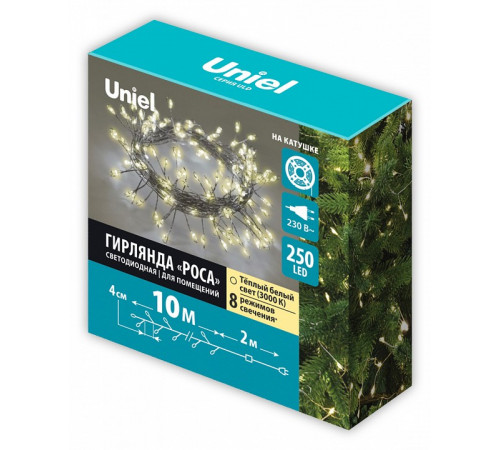 Гирлянда Роса Uniel ULD-S1000-250/DTA WARM WHITE IP20 DEWDROP UL-00012124 Гирлянда Роса Uniel ULD-S1000-250/DTA WARM WHITE IP20 DEWDROP UL-00012124