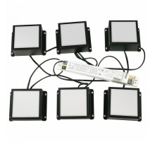 Встраиваемый светильник Uniel ULP-1010 42W/4000К IP40 GRILYATO OPAL BLACK KIT06 UL-00012447