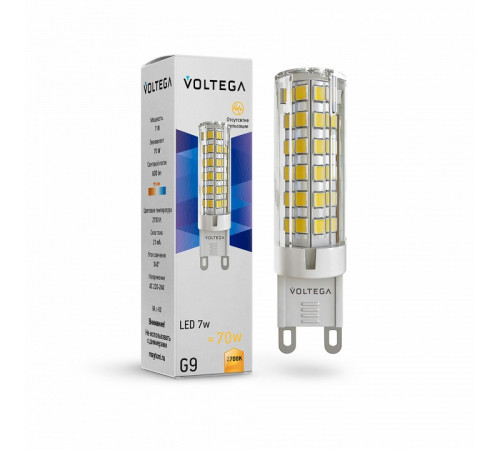 Лампа светодиодная Voltega G9 5W 2700K 7263