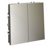 Выключатель двухклавишный Voltum S70 VLS020104