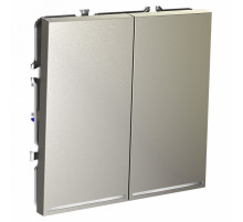 Выключатель двухклавишный с подсветкой Voltum S70 VLS020204