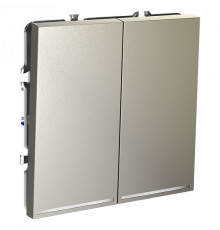 Выключатель двухклавишный с подсветкой Voltum S70 VLS020204