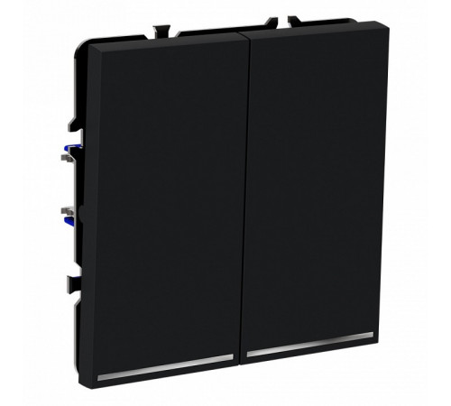 Выключатель двухклавишный с подсветкой Voltum S70 VLS020207 Выключатель двухклавишный с подсветкой Voltum S70 VLS020207