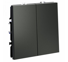 Проходной переключатель двухклавишный Voltum S70 VLS020306