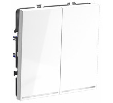 Проходной переключатель двухклавишный с подсветкой Voltum S70 VLS020401