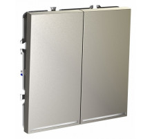 Проходной переключатель двухклавишный с подсветкой Voltum S70 VLS020404