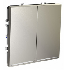 Проходной переключатель двухклавишный с подсветкой Voltum S70 VLS020404