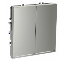 Проходной переключатель двухклавишный с подсветкой Voltum S70 VLS020405