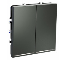 Проходной переключатель двухклавишный с подсветкой Voltum S70 VLS020406