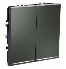 Проходной переключатель двухклавишный с подсветкой Voltum S70 VLS020406