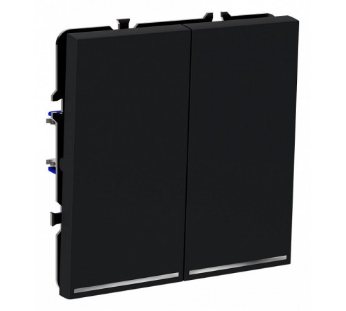 Проходной переключатель двухклавишный с подсветкой Voltum S70 VLS020407 Проходной переключатель двухклавишный с подсветкой Voltum S70 VLS020407