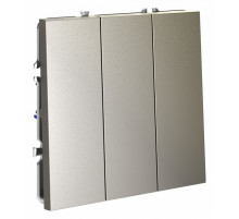 Выключатель трехклавишный Voltum S70 VLS030104