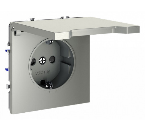 Розетка с защитными шторками и крышкой Voltum S70 VLS040304