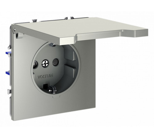 Розетка с защитными шторками и крышкой Voltum S70 VLS040305 Розетка с защитными шторками и крышкой Voltum S70 VLS040305