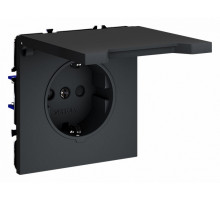 Розетка с защитными шторками и крышкой Voltum S70 VLS040307