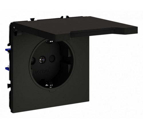 Розетка с защитными шторками и крышкой Voltum S70 VLS040308 Розетка с защитными шторками и крышкой Voltum S70 VLS040308