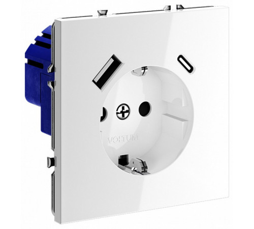 Розетка с USB, A+C Voltum S70 VLS040501