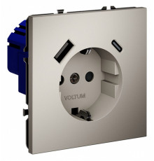 Розетка с USB, A+C Voltum S70 VLS040503