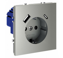 Розетка с USB, A+C Voltum S70 VLS040505