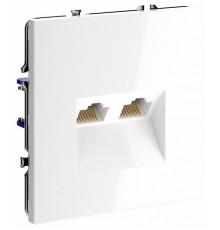 Розетка компьютерная двойная Voltum S70 VLS060201