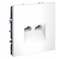 Розетка компьютерная двойная Voltum S70 VLS060202