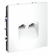 Розетка компьютерная двойная Voltum S70 VLS060202