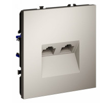 Розетка компьютерная двойная Voltum S70 VLS060203