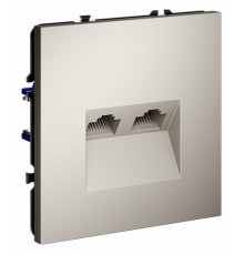 Розетка компьютерная двойная Voltum S70 VLS060203