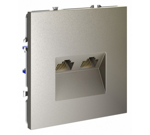 Розетка компьютерная двойная Voltum S70 VLS060204