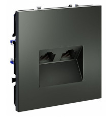 Розетка компьютерная двойная Voltum S70 VLS060206