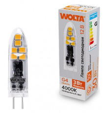 Светодиодная лампа WOLTA 3Вт 4000K G4 матовая WSTD-JC-12V3W4KG4-P