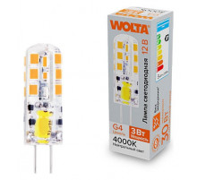 Светодиодная лампа WOLTA 3Вт 4000K G4 матовая WSTD-JC-12V3W4KG4-S