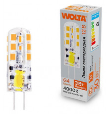 Светодиодная лампа WOLTA 3Вт 4000K G4 матовая WSTD-JC-12V3W4KG4-S