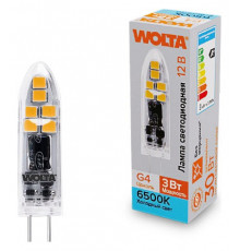 Светодиодная лампа WOLTA 3Вт 6500K G4 матовая WSTD-JC-12V3W6KG4-P