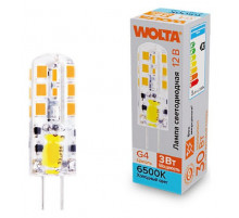 Светодиодная лампа WOLTA 3Вт 6500K G4 матовая WSTD-JC-12V3W6KG4-S