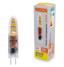 Светодиодная лампа WOLTA 3Вт 6500K G4 матовая WSTD-JC-220V3W6KG4-P