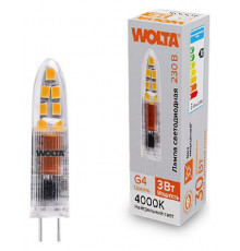 Светодиодная лампа WOLTA 3Вт 6500K G4 матовая WSTD-JC-220V3W6KG4-P